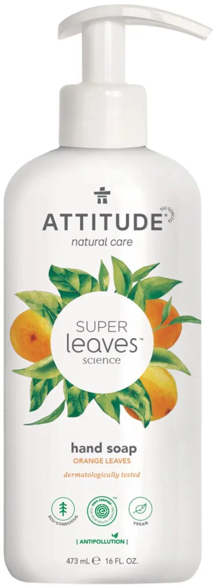 Attitude Natuurlijke Handzeep Orange Leaves 473ml - afbeelding 6 van 6