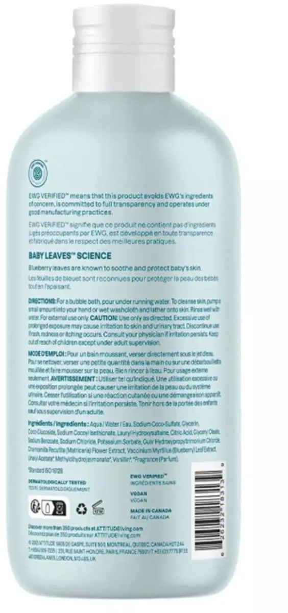 Attitude Baby Leaves Bubbelzeep Good Night 473ml