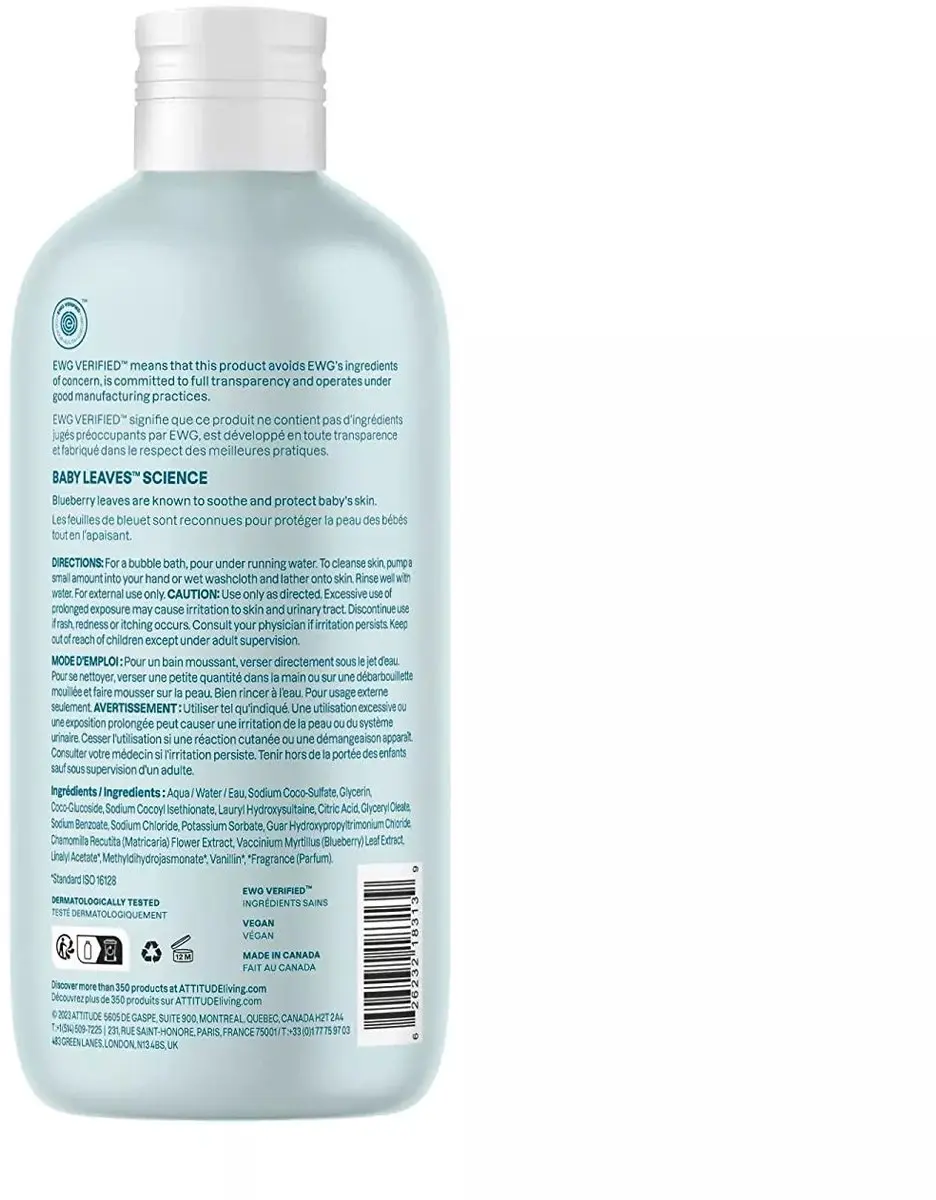 Attitude Baby Leaves Bubbelzeep Good Night 473ml
