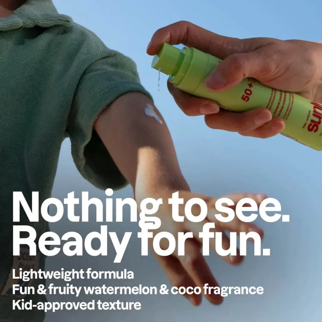 Attitude Sunly Zonnebrandspray Kids SPF50 75ml - Lichaam - Watermeloen Kokos