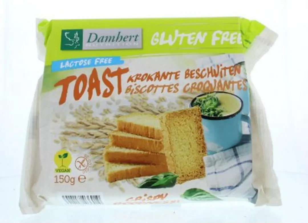 Damhert Glutenvrije Lactosevrije Toast 150g - Rood