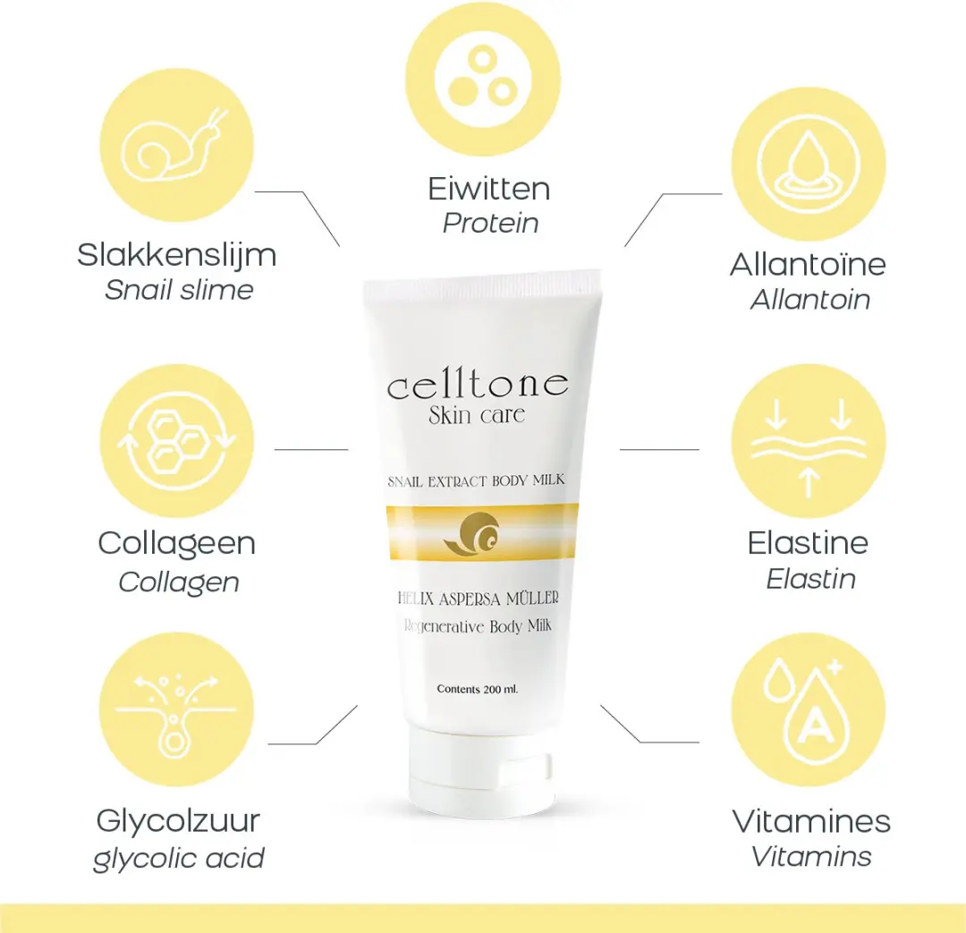 Celltone Slakkenslijmcrème Bodymilk 200ml