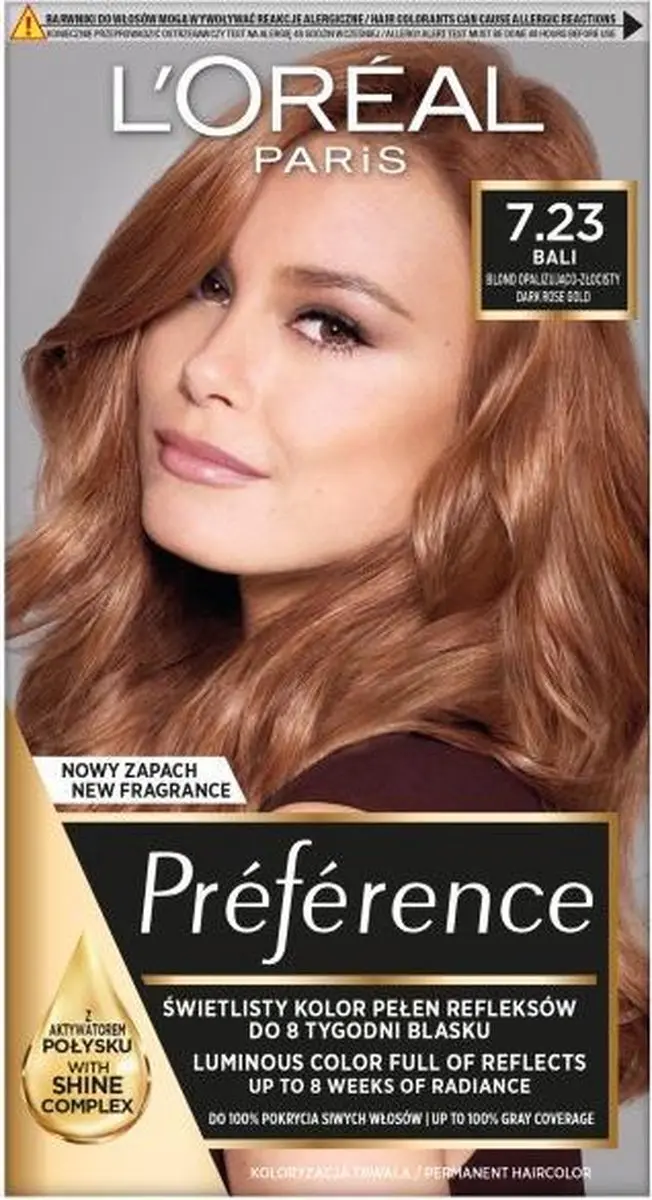 L'Oréal Paris Preference Kleurspoeling 7.23 Dark Rose Gold