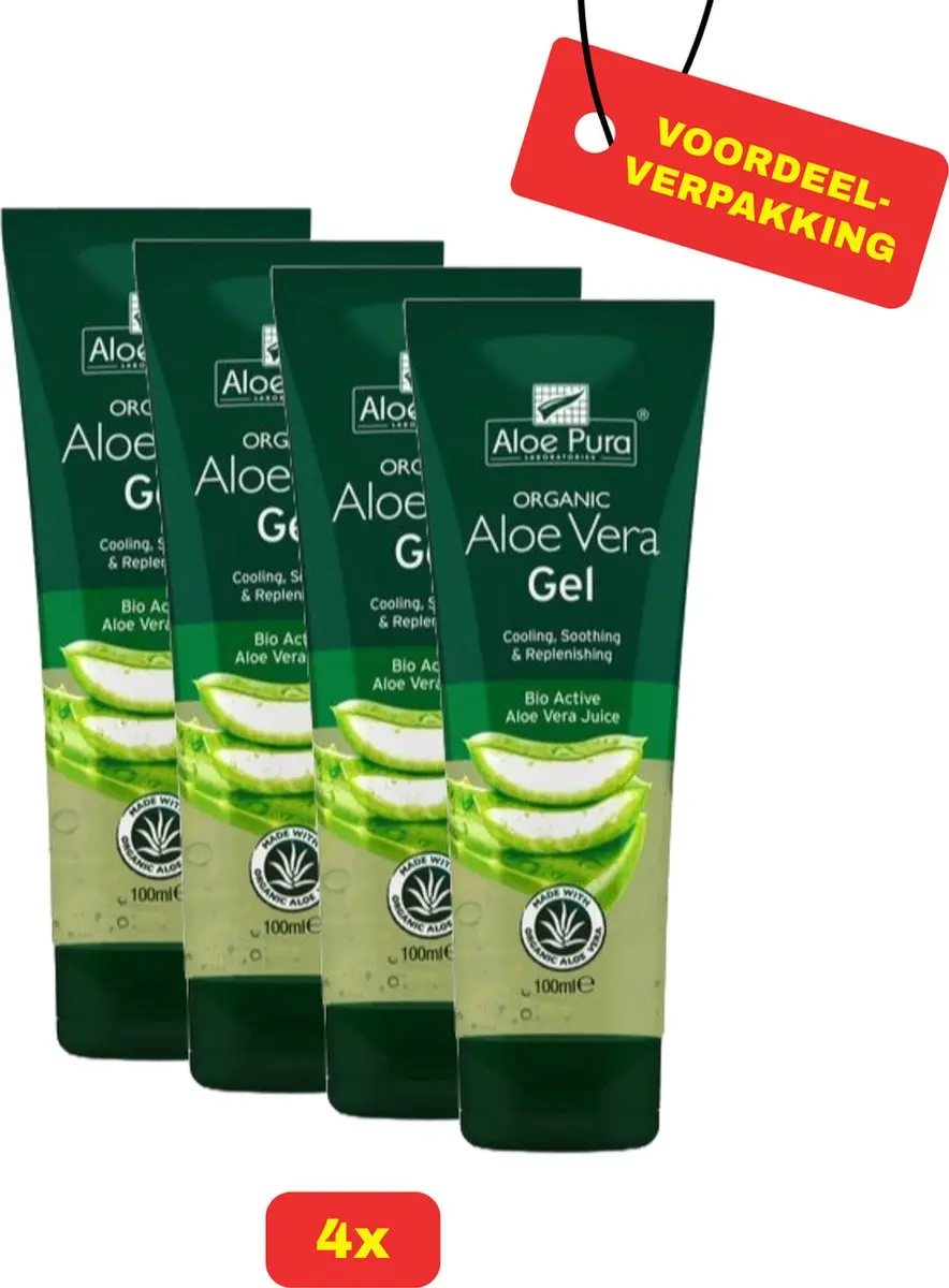 Aloe Pura Aloe Vera Gel 100ml - 4 Stuks
