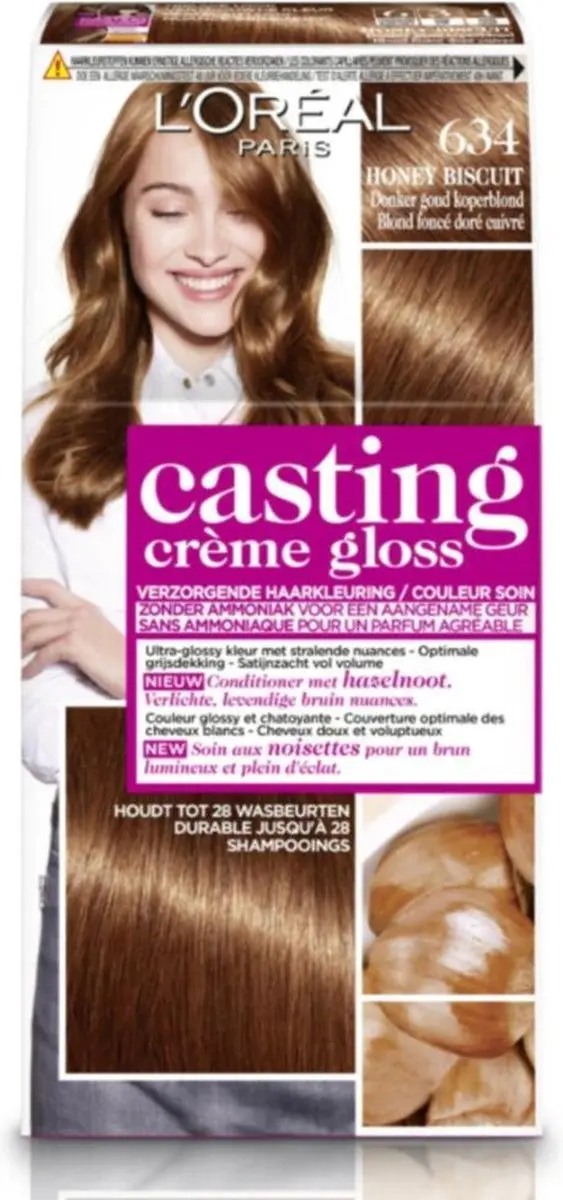 L'Oréal Paris Casting Crème Gloss 734 Goudkoperblond - 3 Stuks