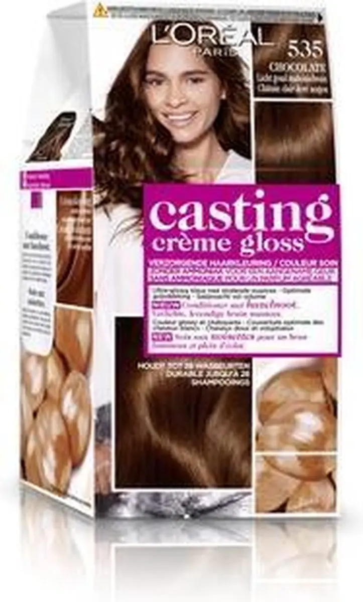 L'Oréal Paris Casting Crème Gloss Haarverf 535 Licht Goud Mahonie Bruin