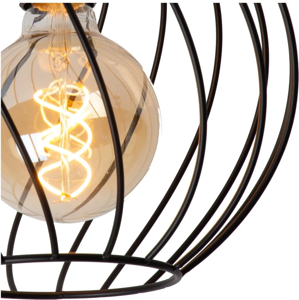 Lucide Danza Plafondlamp Ø25cm - 1xE27 - Zwart