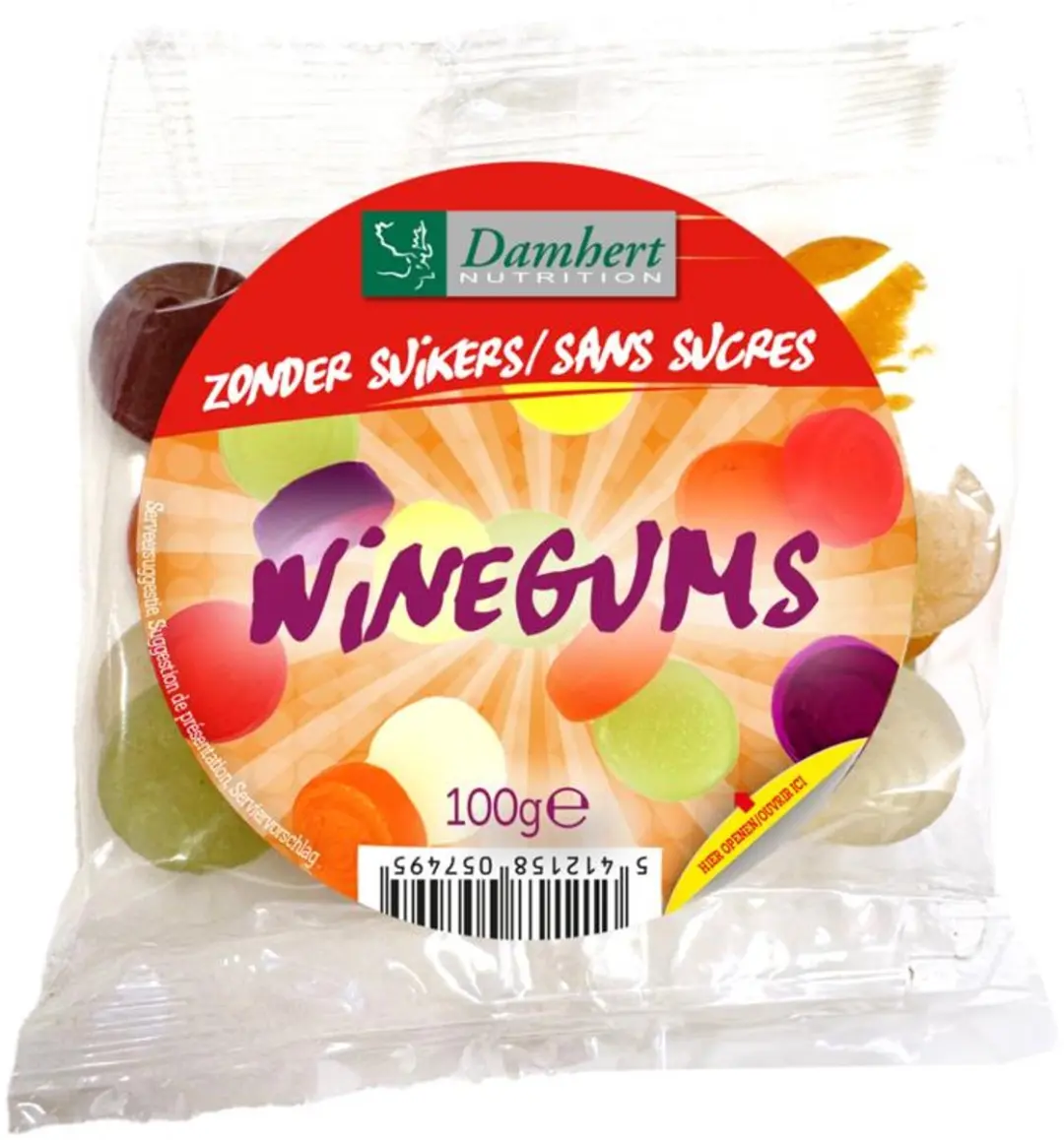 Damhert Suikervrije Winegums 100g