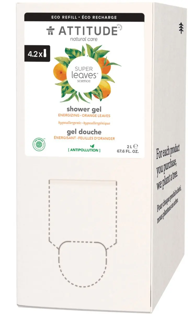 Attitude Super Leaves Douchegel 2L - Verfrissend