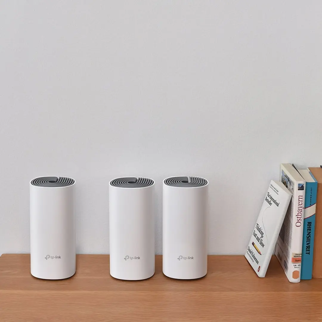 TP-Link Deco E4 3-pack Mesh Wi-Fi 5 - Wit/Grijs