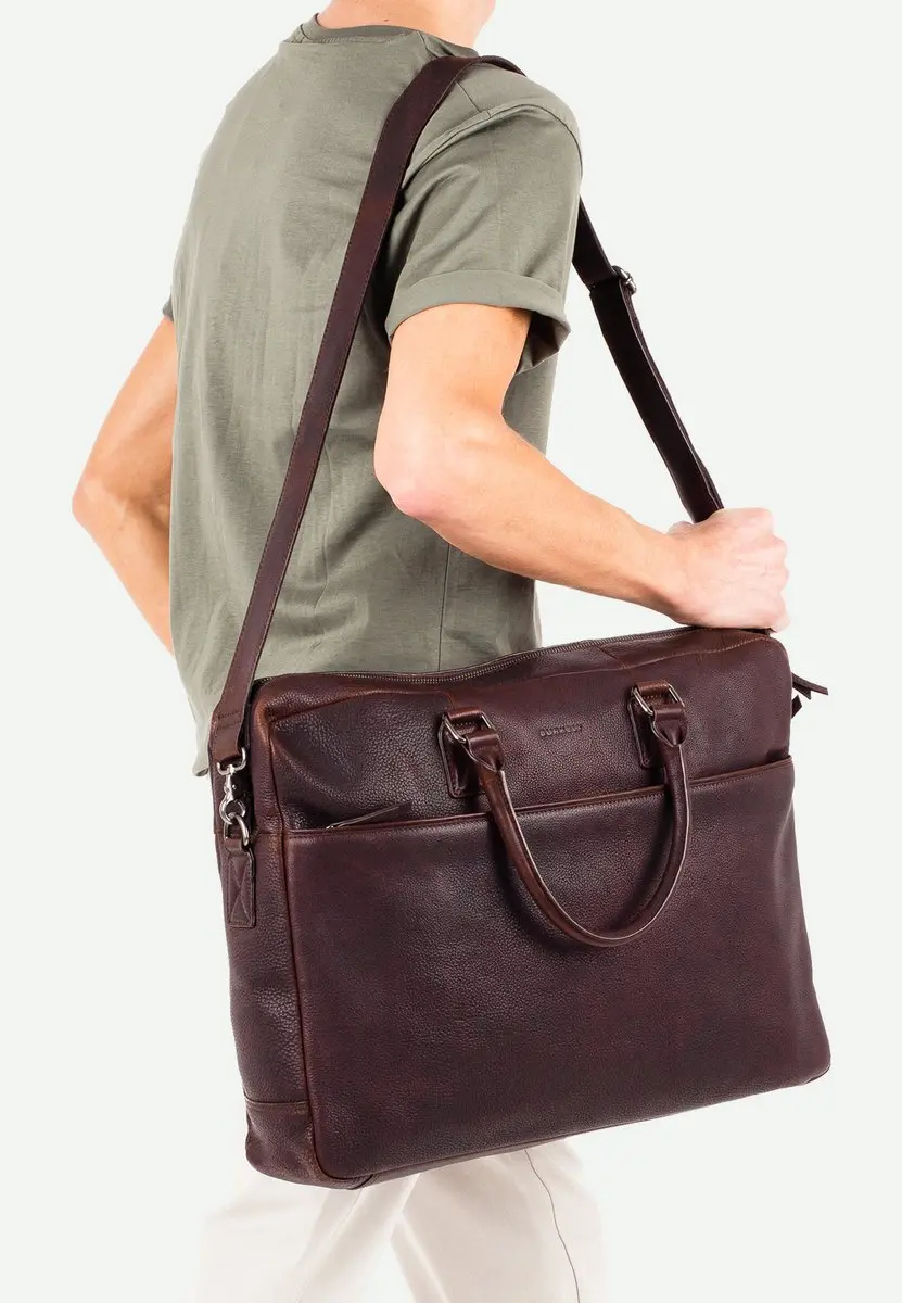 Burkely Antique Avery Laptopbag 17" - 3 Vakken - Bruin