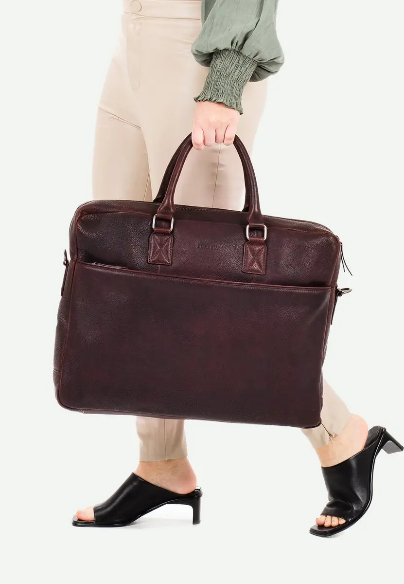 Burkely Antique Avery Laptopbag 17" - 3 Vakken - Bruin