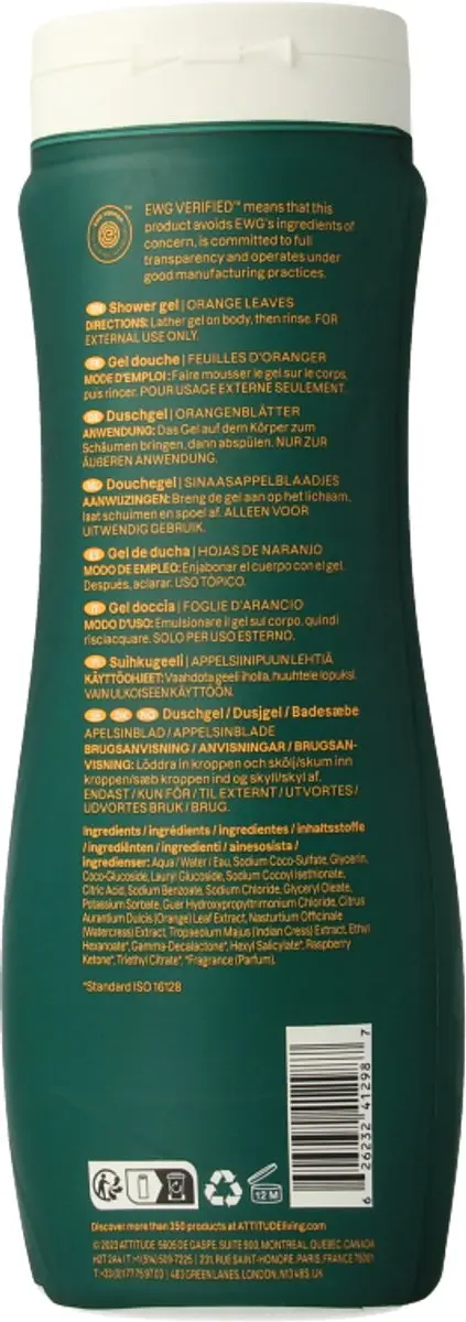 Attitude Bad- en Douchemiddel 473ml - Alle Haartypes