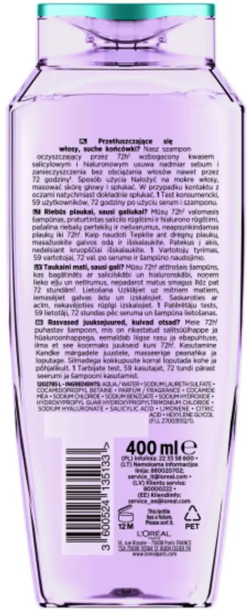 L'Oréal Paris Elseve Hyaluron Verhelderend Shampoo 400ml