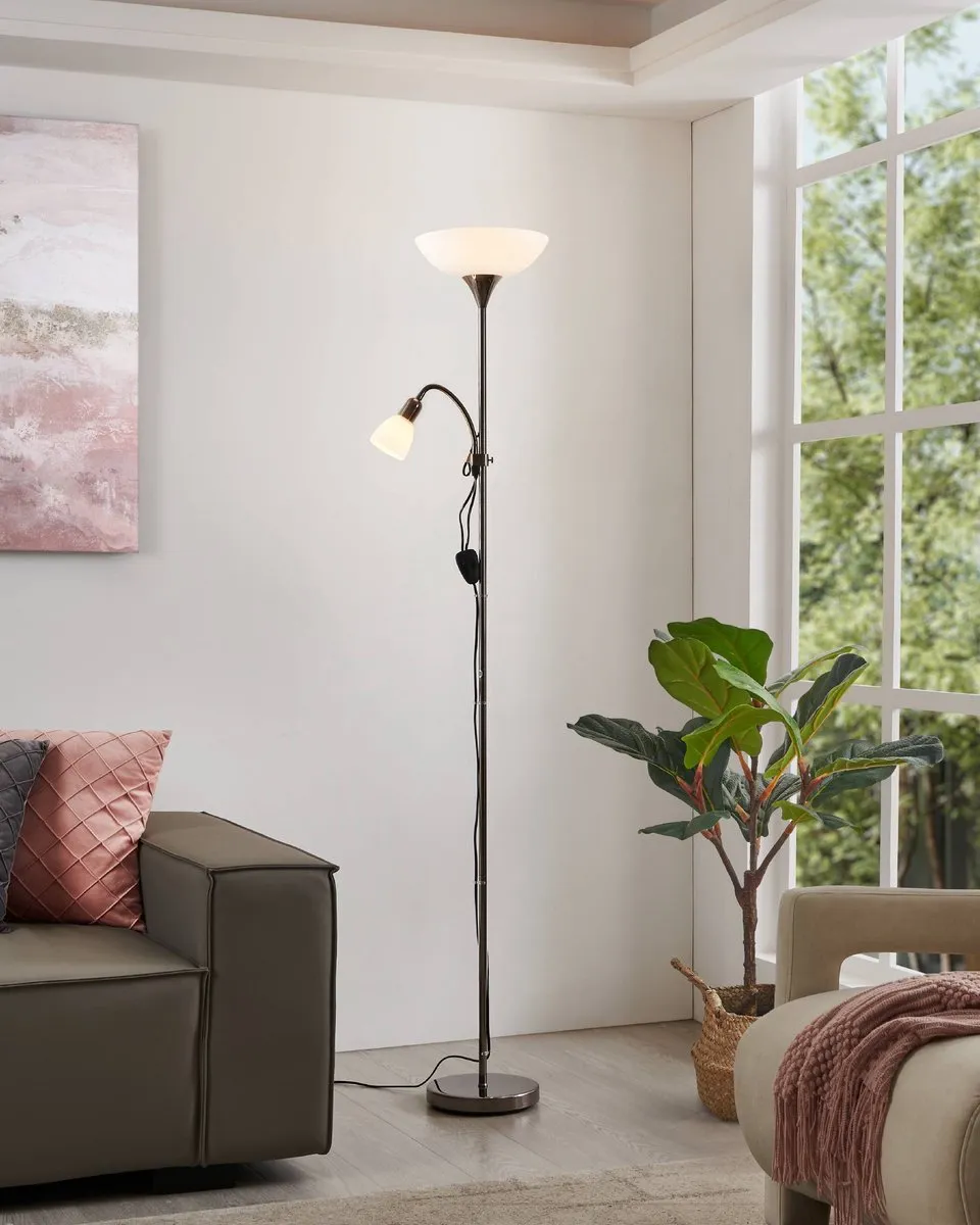 Eglo Up 2 Vloerlamp 176,5cm - Zwart/Wit