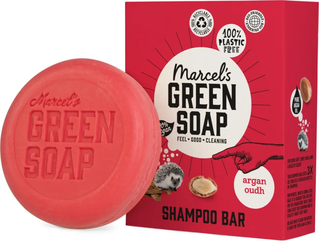 Marcel's Green Soap Shampoobar Argan & Oudh - 72 Stuks 90g