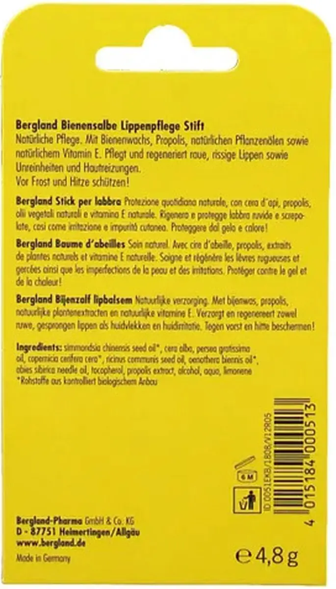 Bergland Lipbalm Bijenzalf 10ml