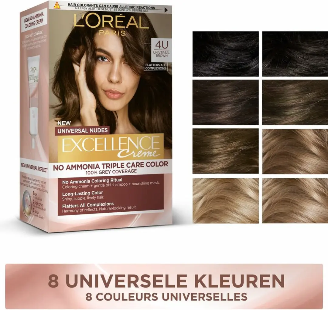 L'Oréal Paris Excellence Crème Universal Nudes Zeer Donkerbruin - 6 Stuks