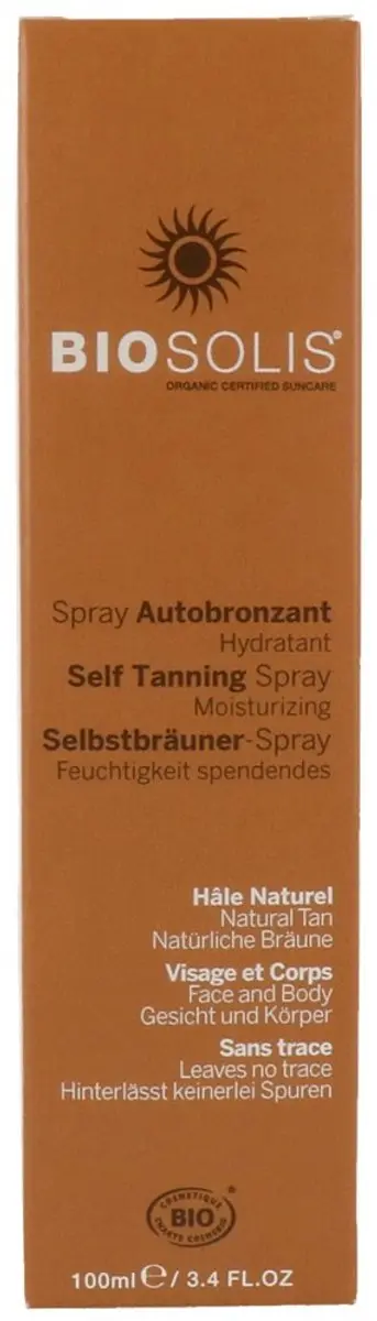 Biosolis Zelfbruiner Spray 100ml - ECOCERT - Medium