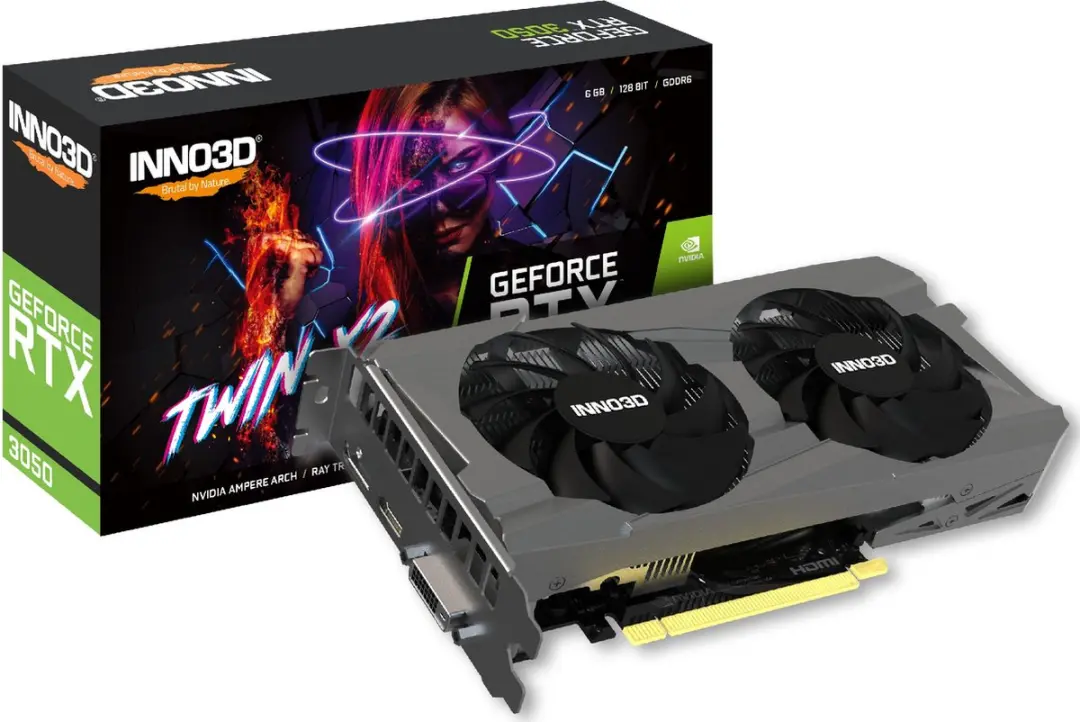 INNO3D GeForce RTX 3050 Twin X2 N30502-06D6 Videokaart