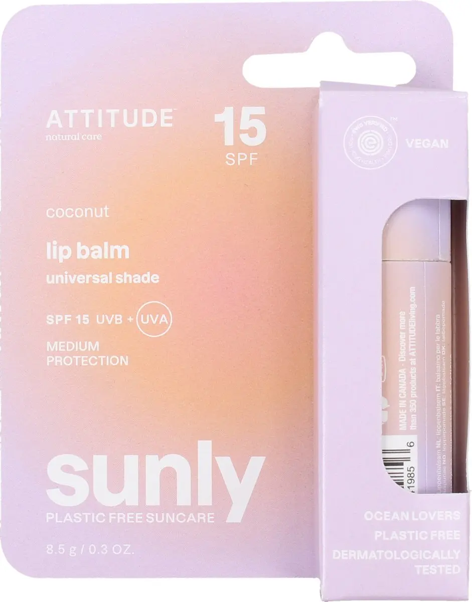 Attitude Sunly Lip Balm Coconut SPF 15 - 8.5g