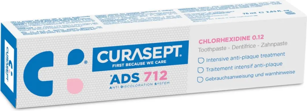 Curasept ADS 712 Gel-Tandpasta 0,12% Chloorhexidine 75ml