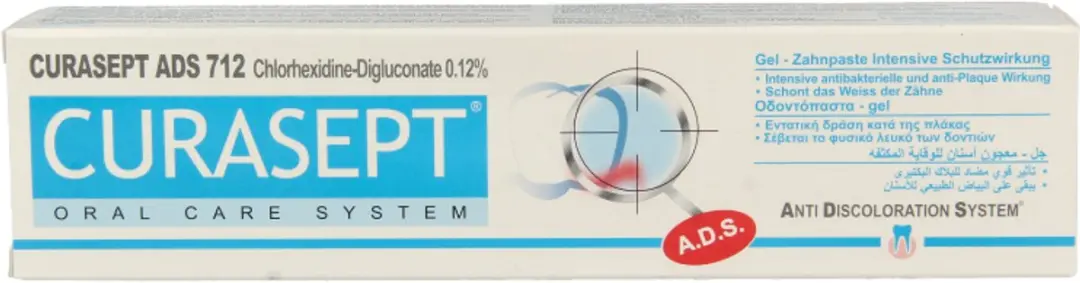 Curasept ADS 712 Gel-Tandpasta 0,12% Chloorhexidine 75ml