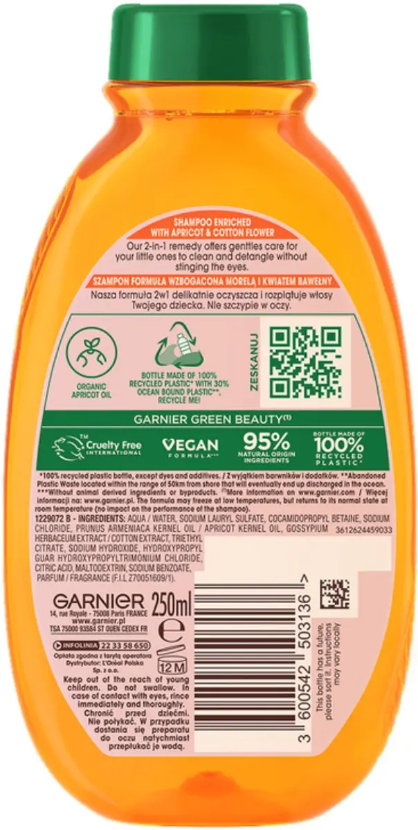 Garnier Botanic Therapy Kids Shampoo & Conditioner 2-in-1 250ml