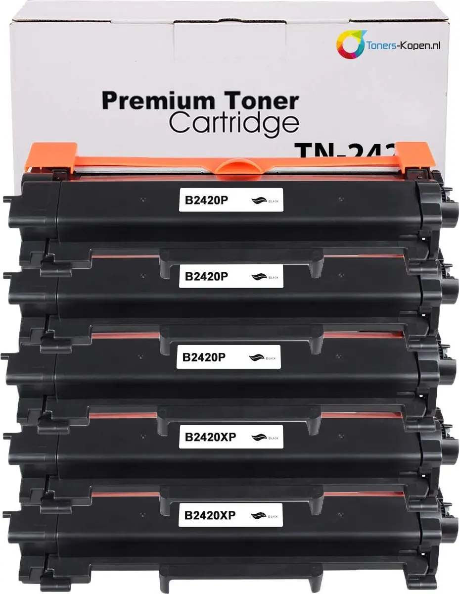 Brother TN-2420 Toner Zwart - 5-pack 30.000 Pagina's