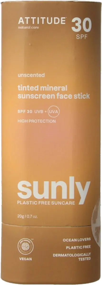 Attitude Sunly Getinte Gezichtsstick SPF30 - 20ml