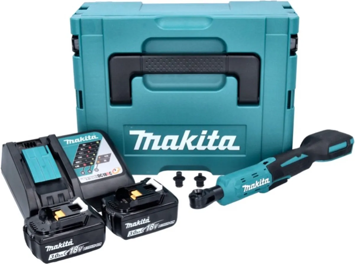 Makita DWR 180 RFJ Accu-ratelsleutel 18V - 47,5 Nm - 2x 3,0Ah + Oplader - afbeelding 4 van 5
