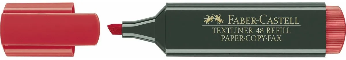 Markering Faber-Castell TEXTLINER 48 Rood (10 Stuks)