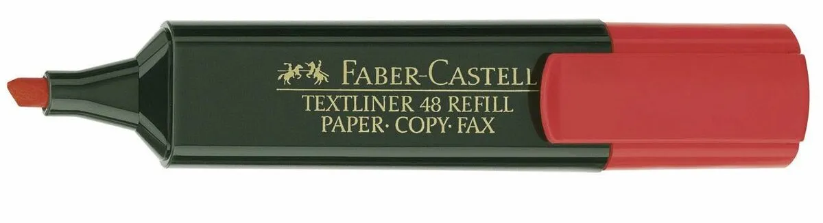 Markering Faber-Castell TEXTLINER 48 Rood (10 Stuks)