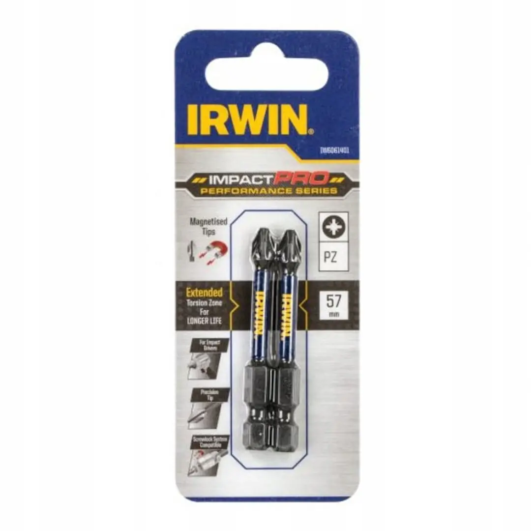 Irwin Impact Pro PZ1 Schroefbits 57mm - 2 Stuks