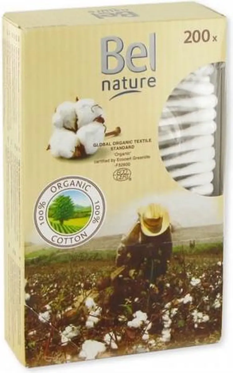 Bel Nature Organische Wattenstaafjes - 200 Stuks