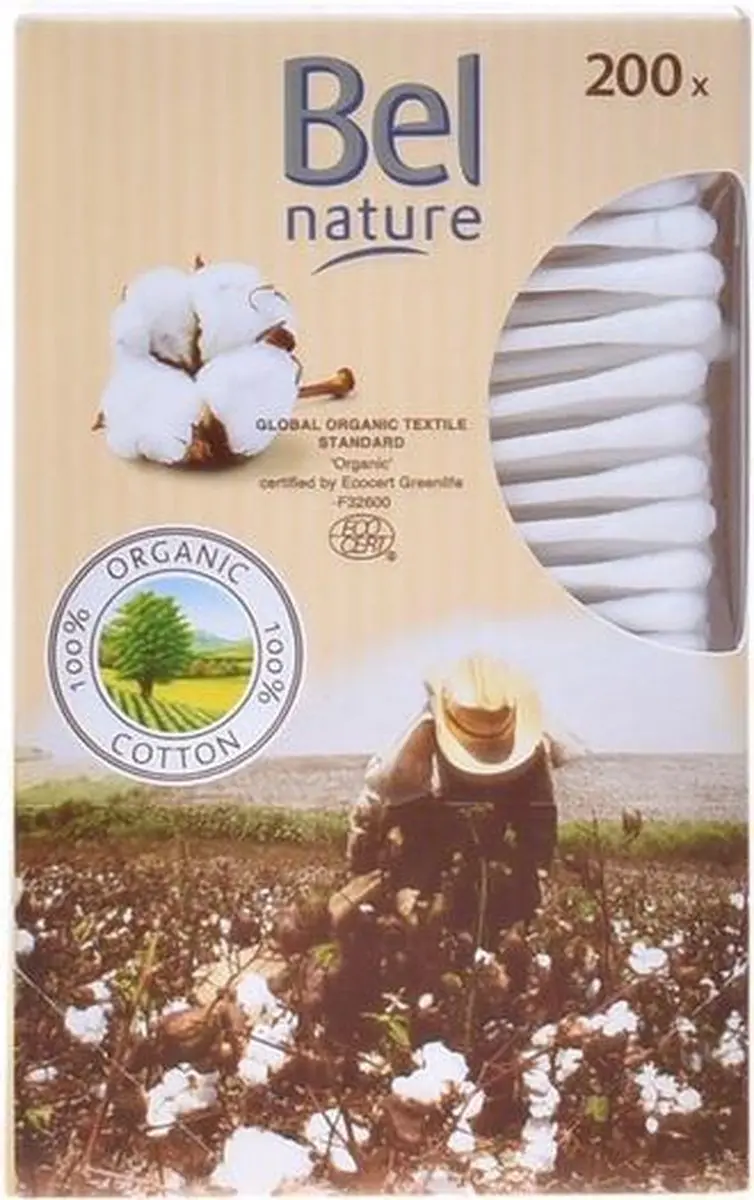Bel Nature Organische Wattenstaafjes - 200 Stuks