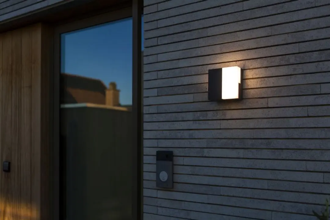 Lutec Domino LED Wandlamp 1300lm 3000K - IP65 Grijs