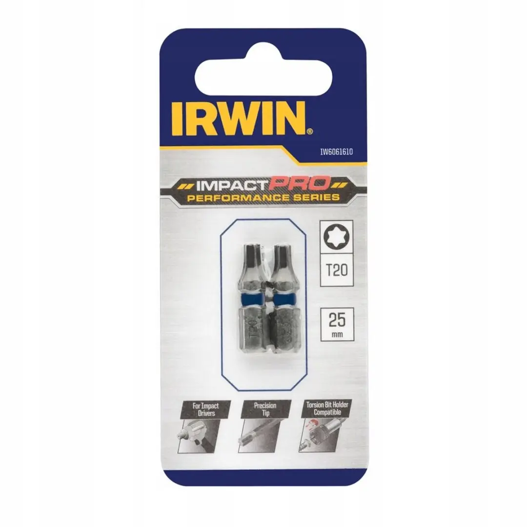 Irwin Impact Pro Torx T20 Bit 25mm - 2 Stuks