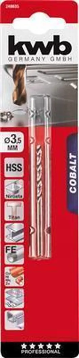 KWB Cobalt Metaalboor 3,5mm HSS-CO KWB248635
