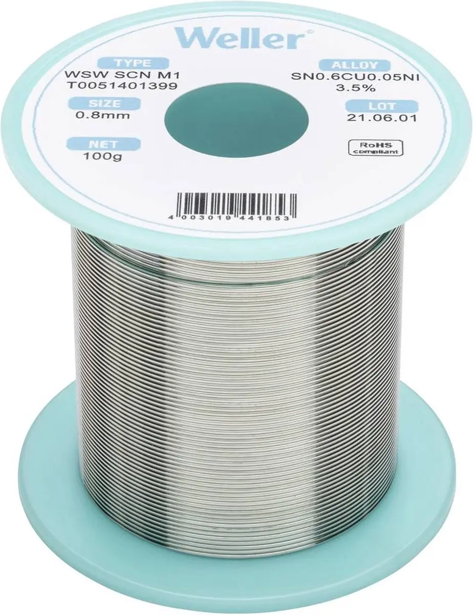 Weller WSW SCN M1 Soldeerdraad 0,8mm