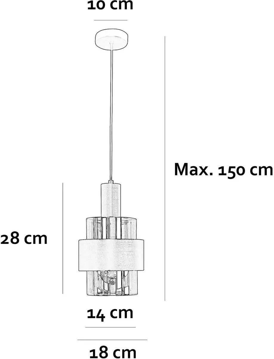Highlight Moderne Hanglamp E27 Brons/Zwart - 1 Lichtpunt