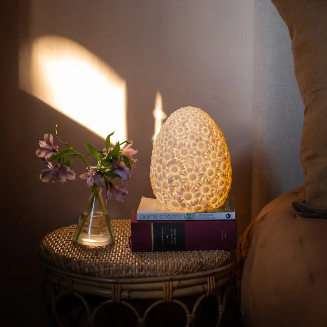 Goodnight Light Daisy Lamp - 16cm - Beige - RGBW - afbeelding 6 van 6