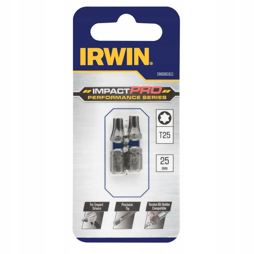 Irwin Impact Pro Torx TX25 Schroefbits - 2 Stuks