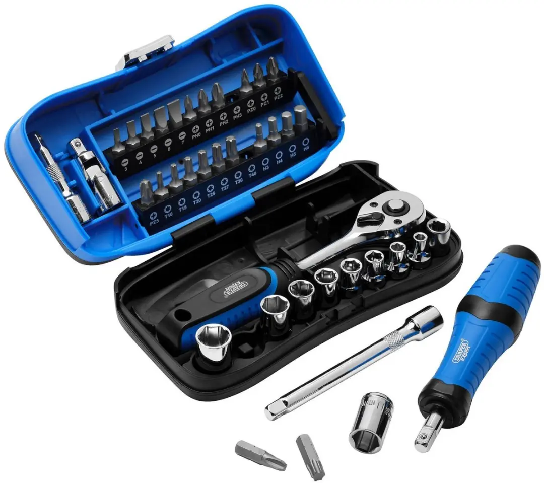 Draper 04713 Doppen- en Bitset 39-delig