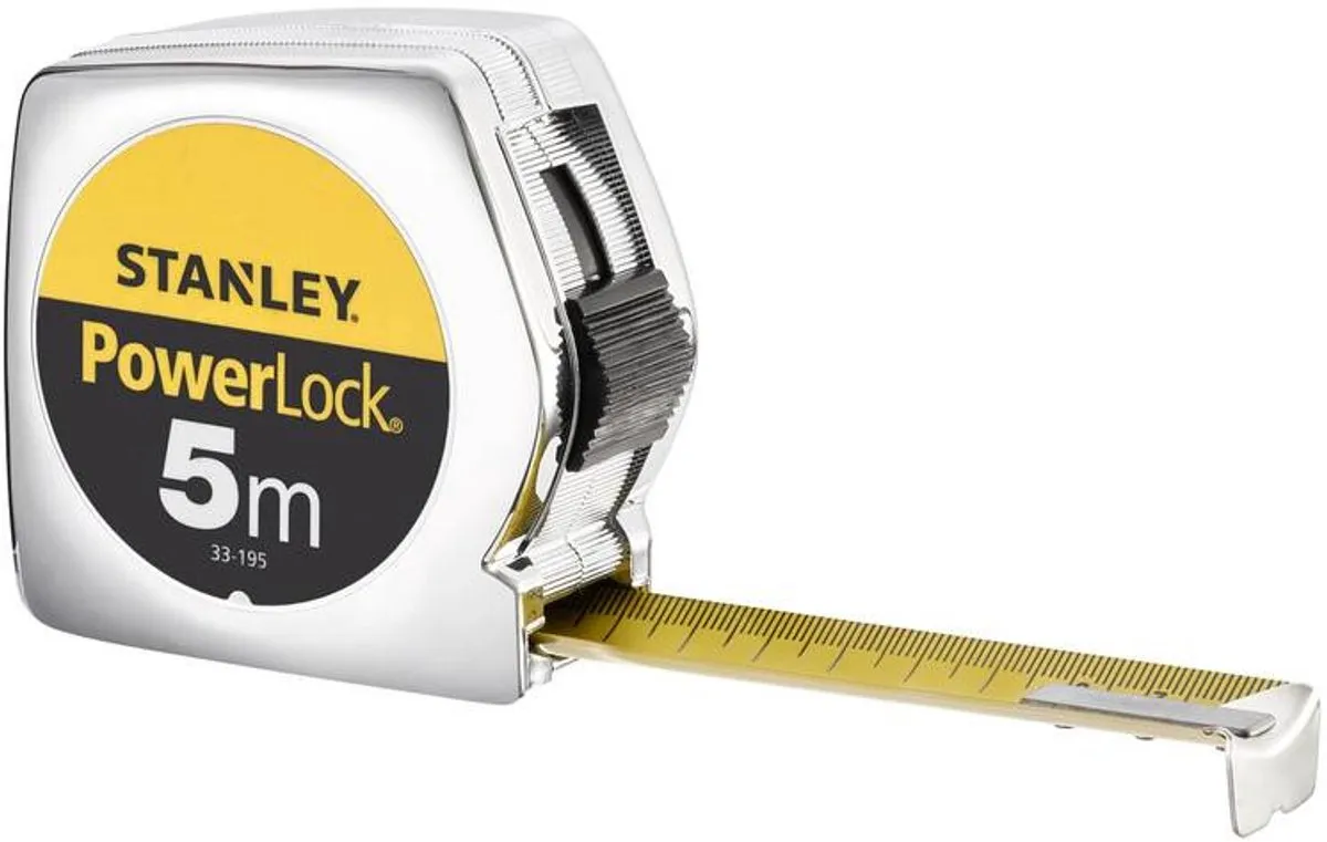 Stanley Rolbandmaat Powerlock 5m - 25mm - Verchroomd