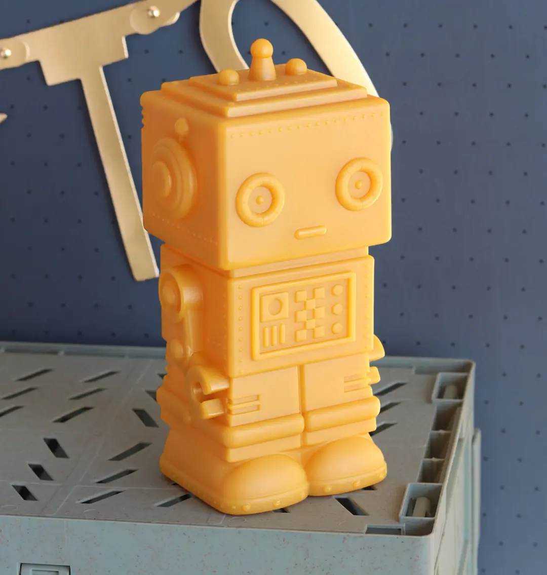 A Little Lovely Company Robot Kinderlampje - Okergeel