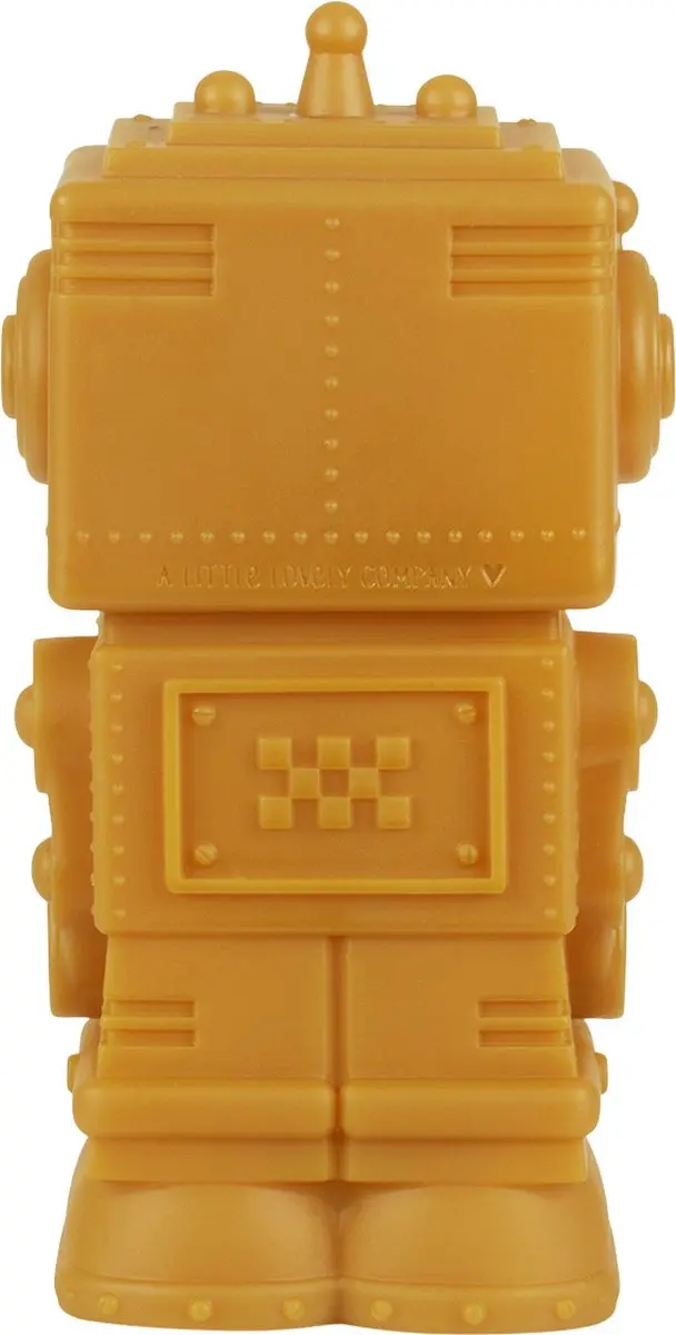 A Little Lovely Company Robot Kinderlampje - Okergeel