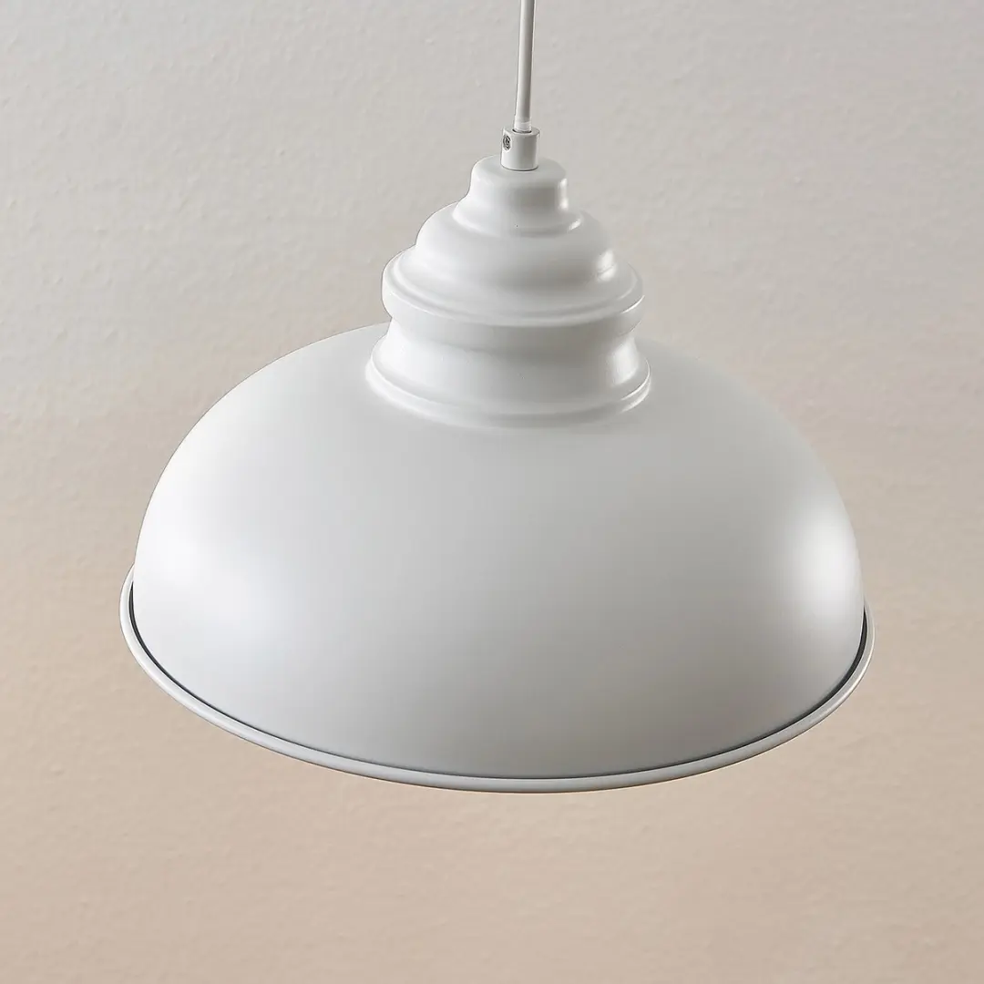 Lindby Hanglamp Metaal 1 Licht E27 - 60W - Wit mat