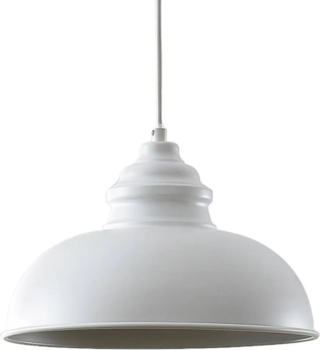 Lindby Hanglamp Metaal 1 Licht E27 - 60W - Wit mat