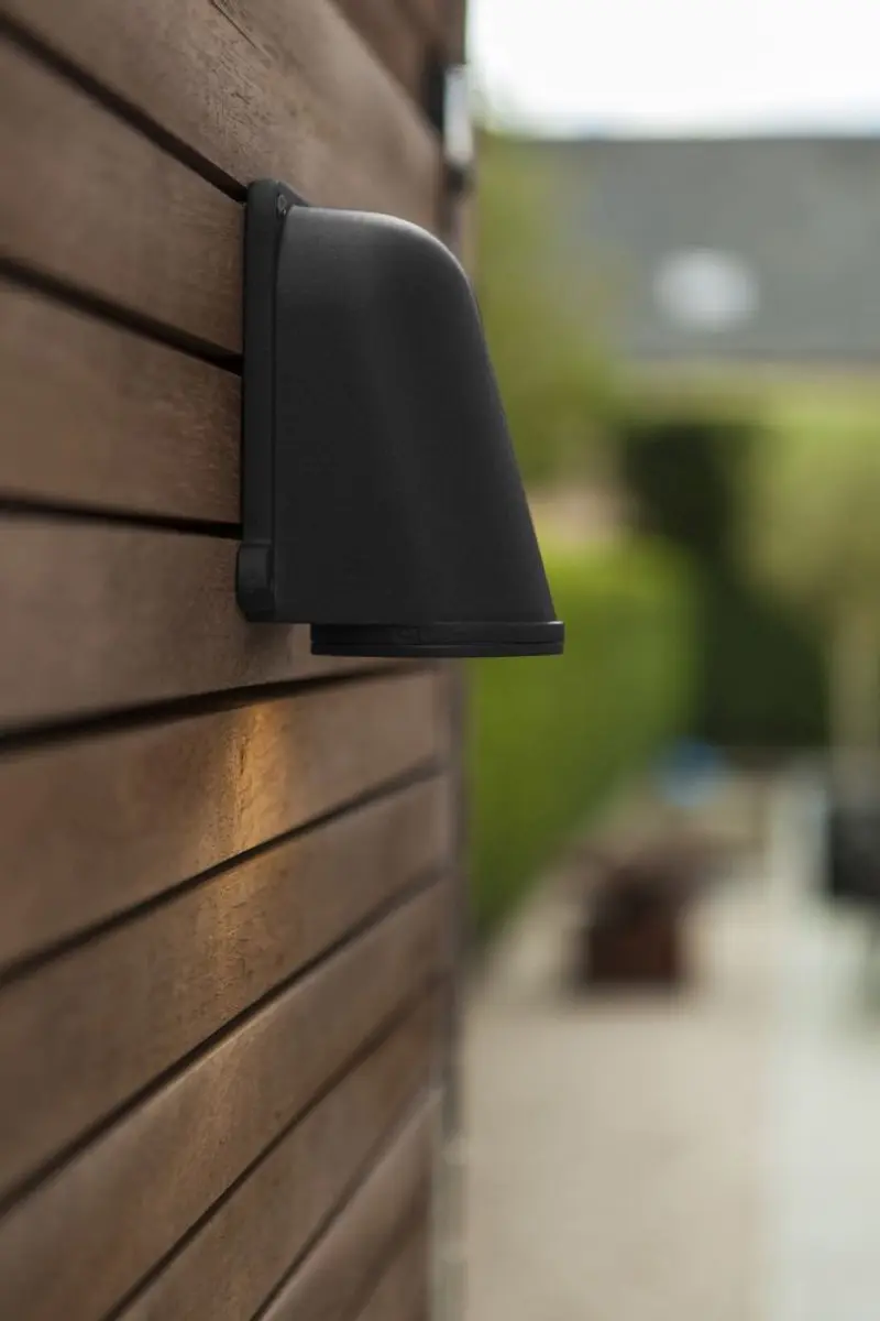 Lutec Ancor Wandlamp GU10 - 7W - Mat Zwart